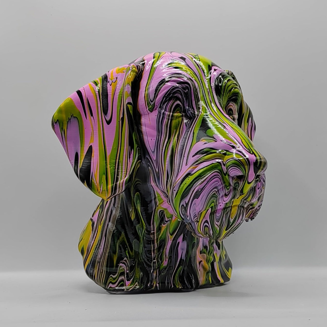 Wire-haired Dachshund Head – Hand Painted