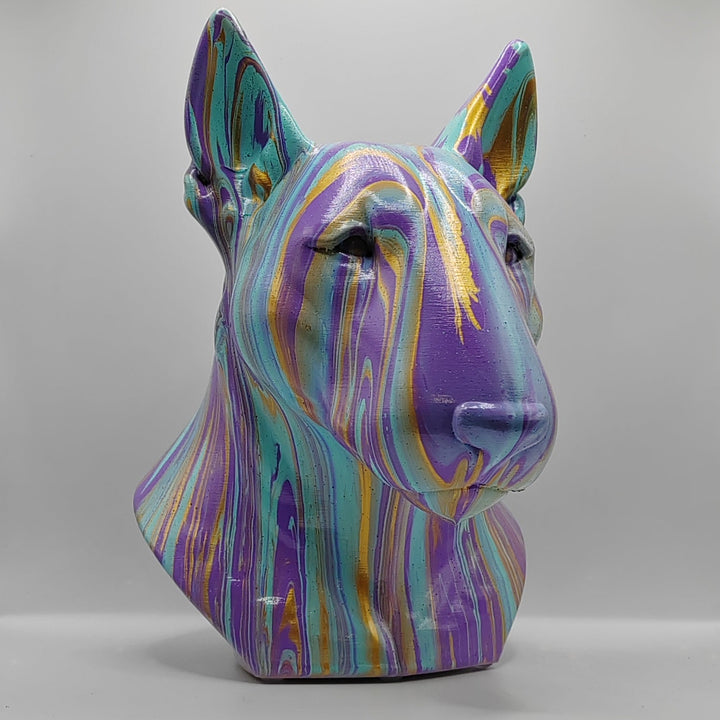 English Bull Terrier Head – Hand Painted