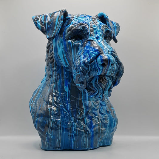 Kerry Blue Terrier Head – Hand Painted