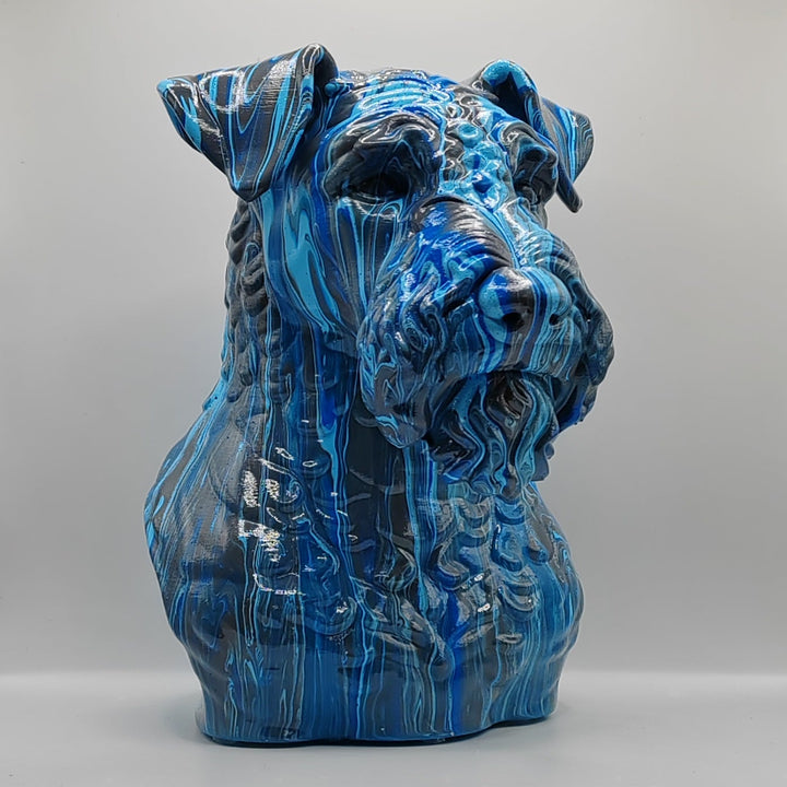 Kerry Blue Terrier Head – Hand Painted