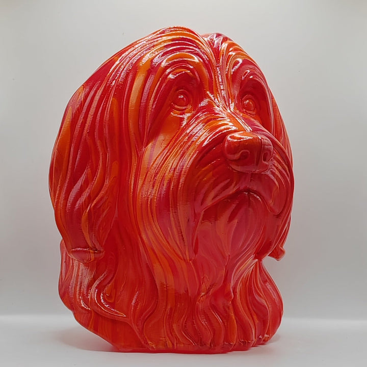 Bearded Collie Head – Hand Painted