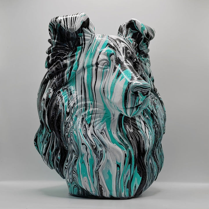 Shetland Sheepdog Head – Hand Painted