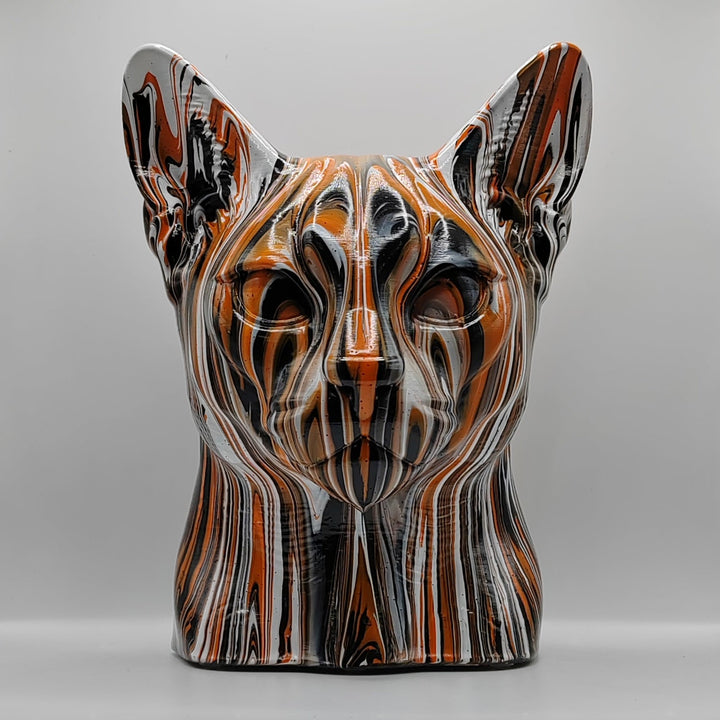 Abyssinian Cat Head – Hand Painted