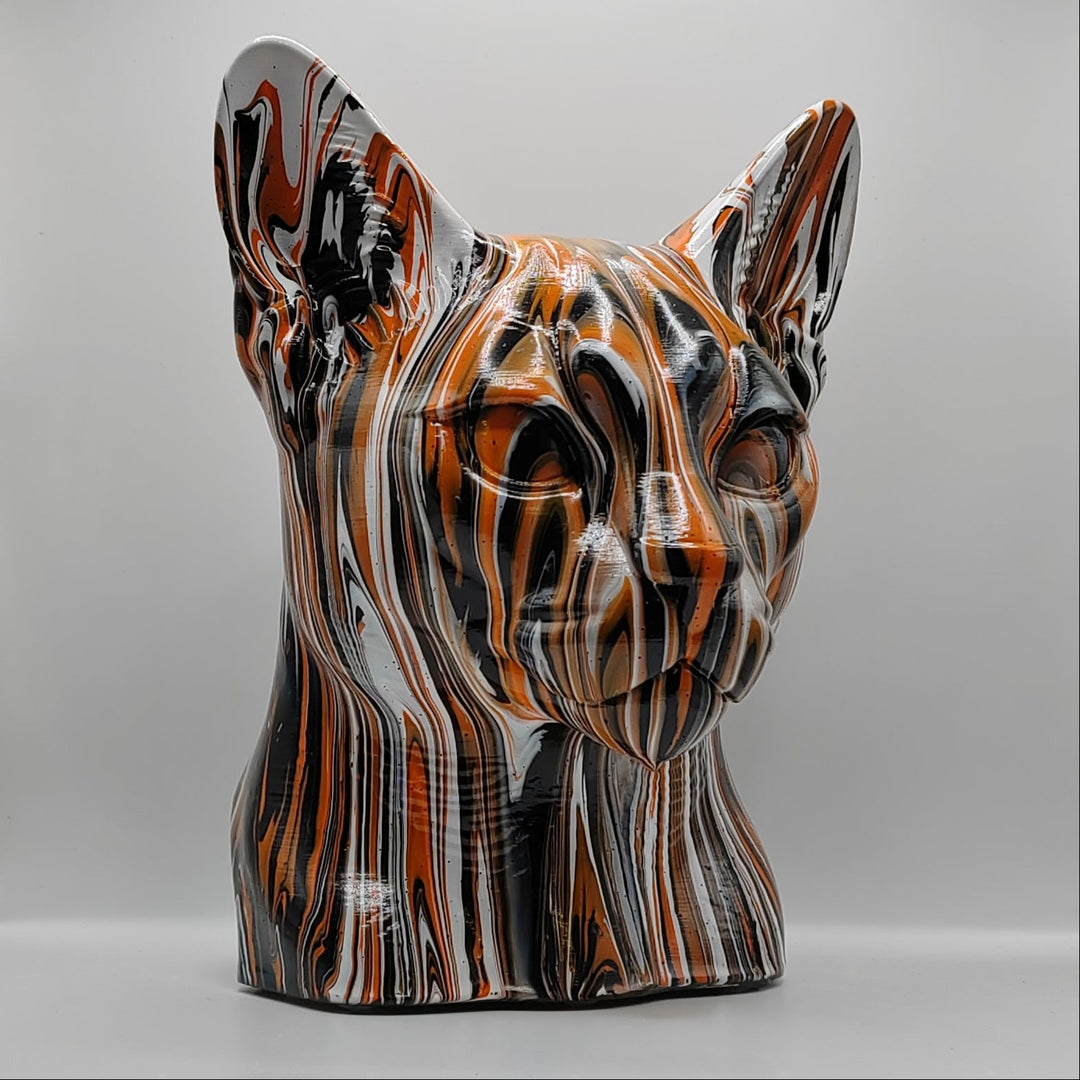 Abyssinian Cat Head – Hand Painted