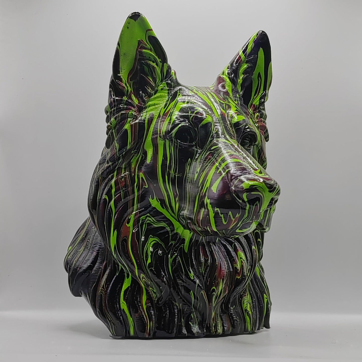 German Shepherd Head – Hand Painted
