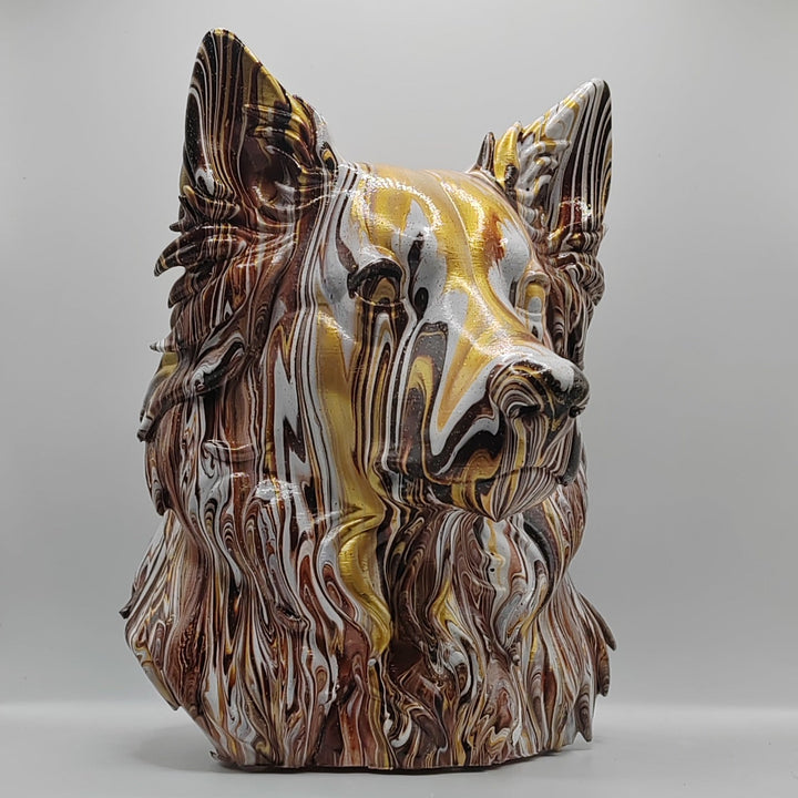 Australian Shepherd Head – Hand Painted