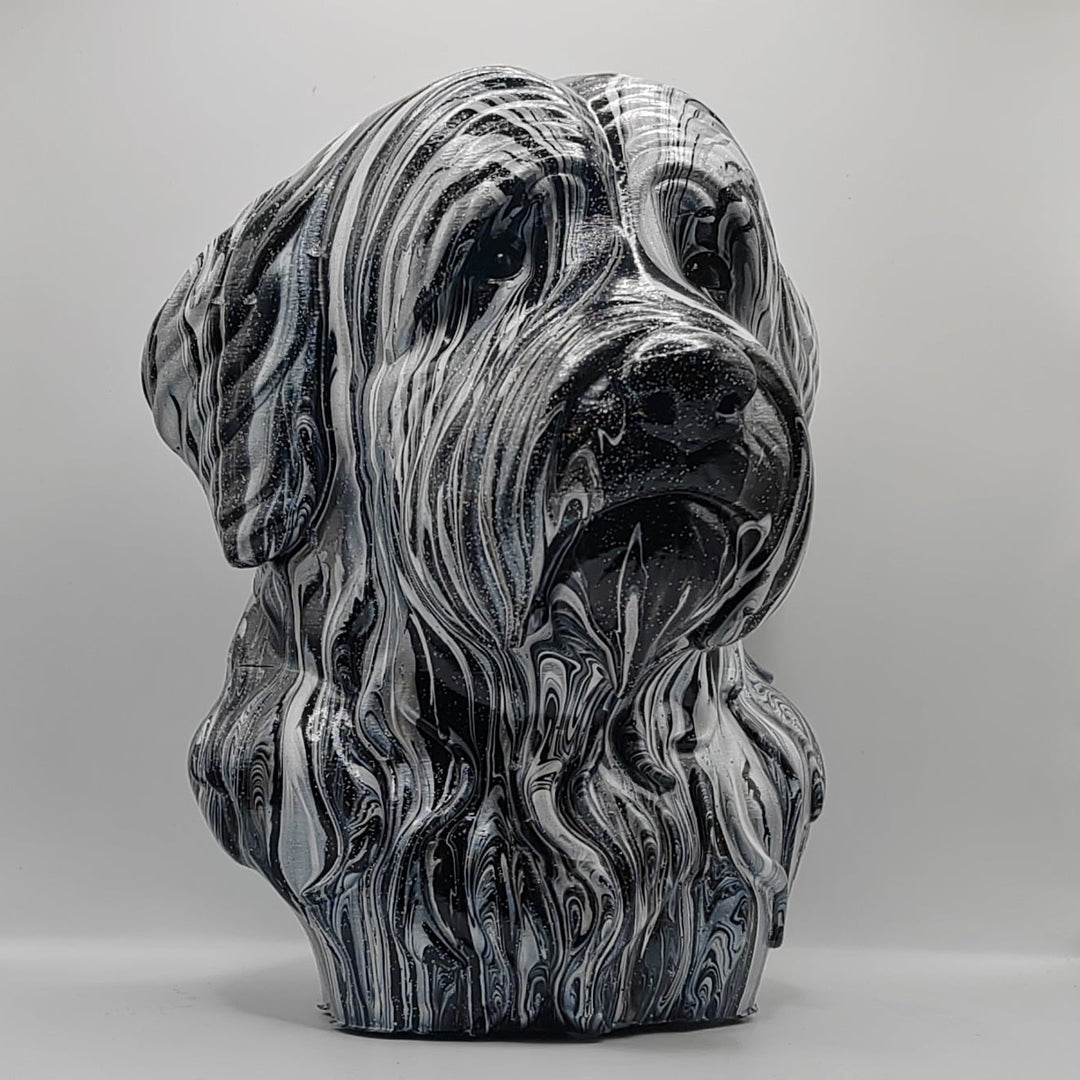 Old English Sheepdog Head – Hand Painted