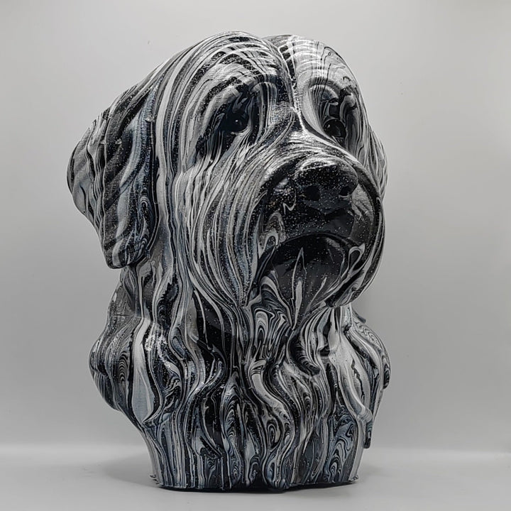 Old English Sheepdog Head – Hand Painted
