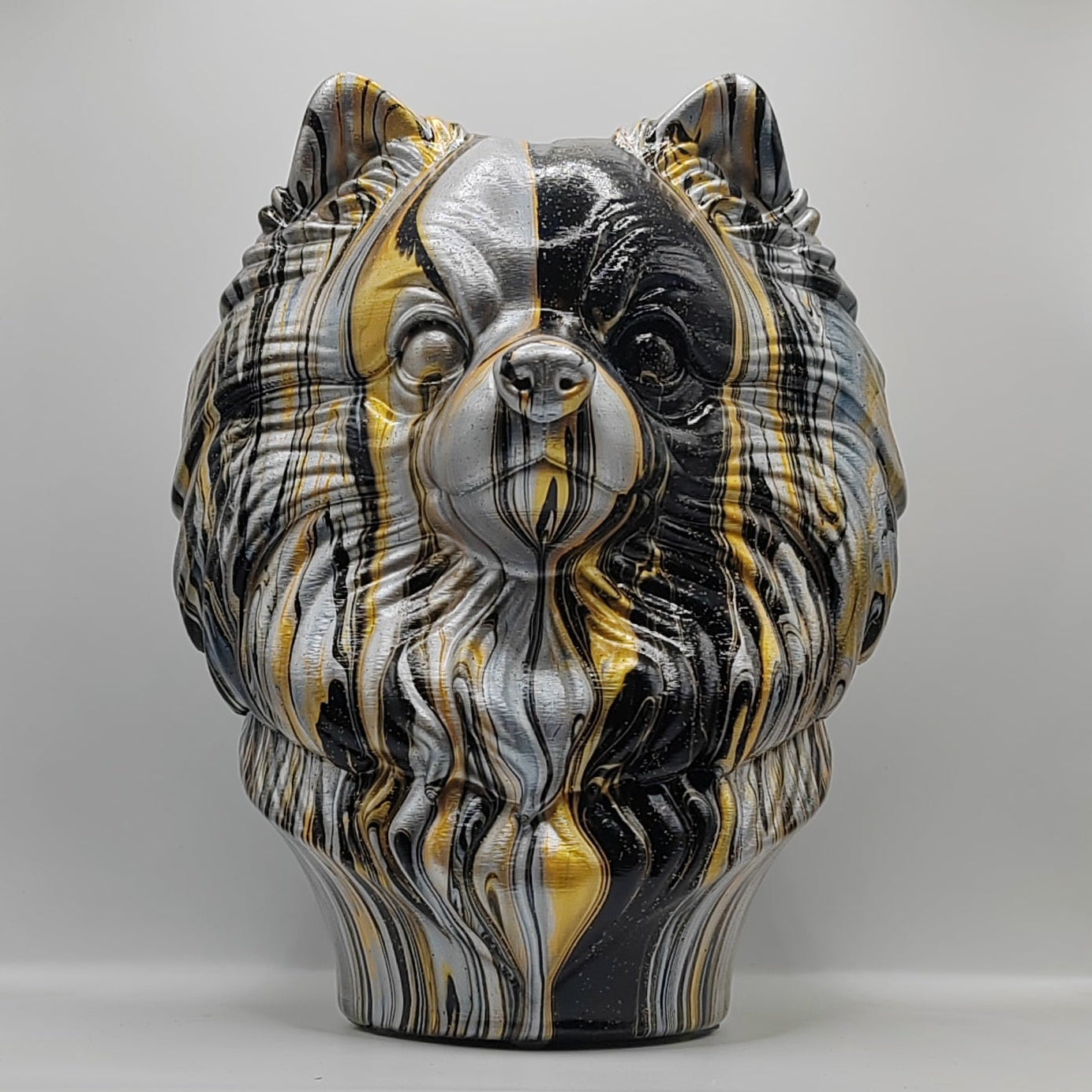 Pomeranian Head – Hand Painted