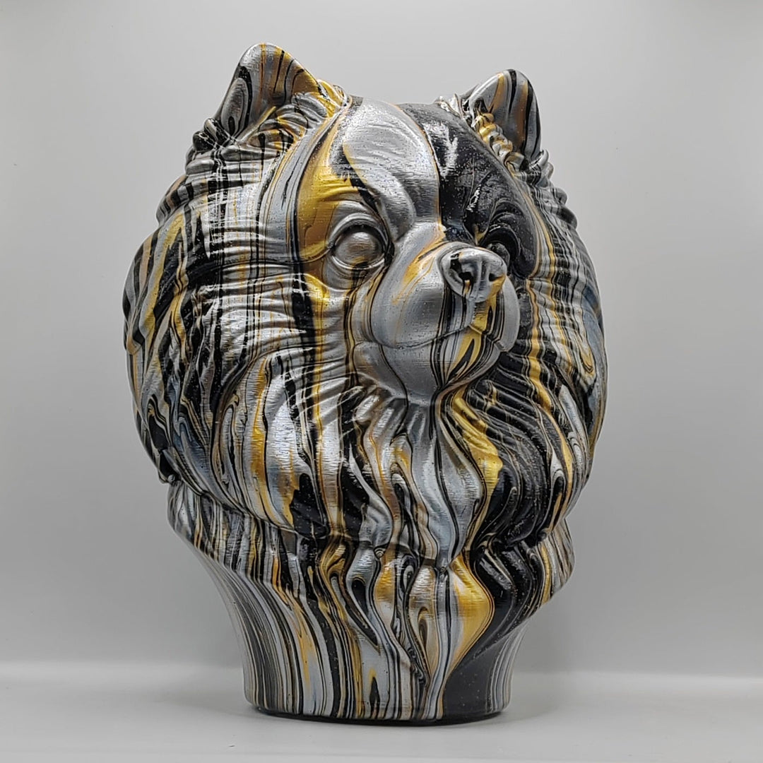 Pomeranian Head – Hand Painted