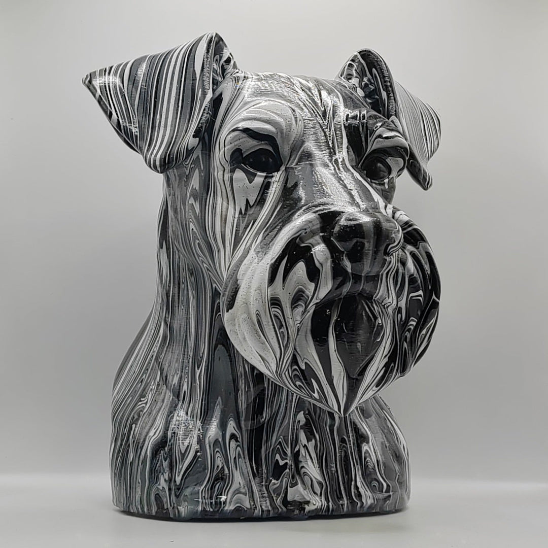 Miniature Schnauzer Head – Hand Painted