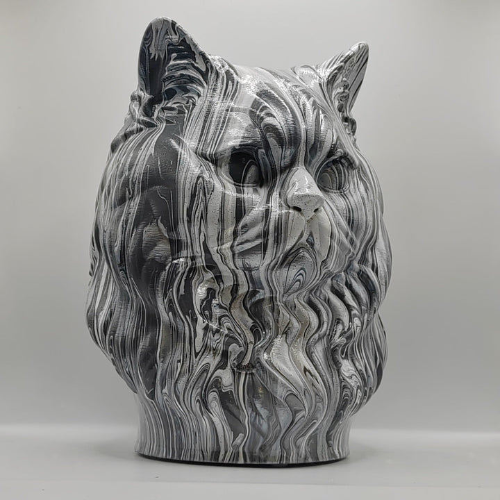 British Longhair Head – Hand Painted