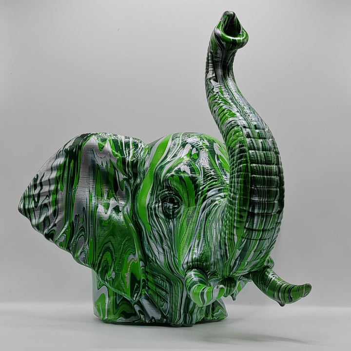 African Elephant Head – Hand Painted
