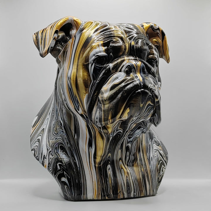 English Bulldog Head – Hand Painted