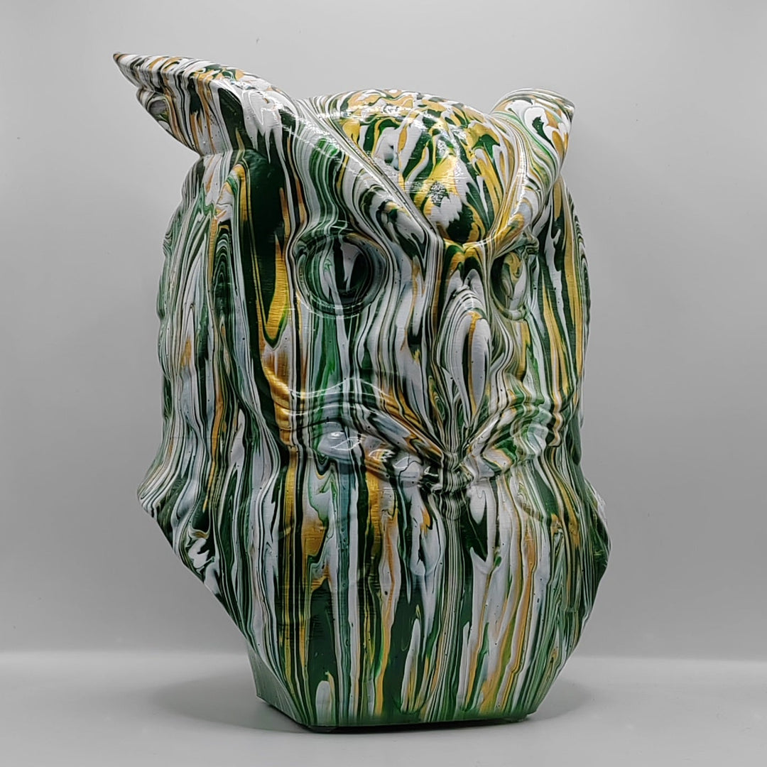 Owl Head – Hand Painted