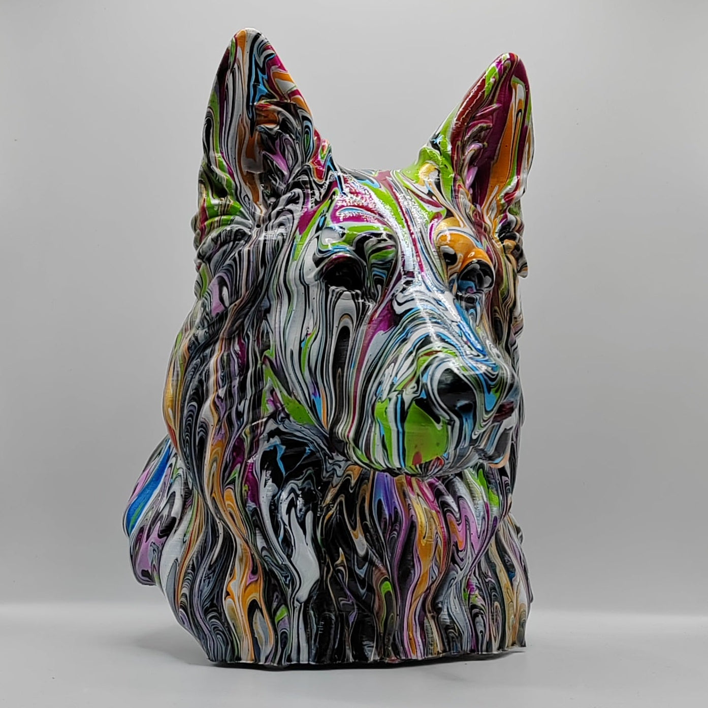 German Shepherd Head – Hand Painted