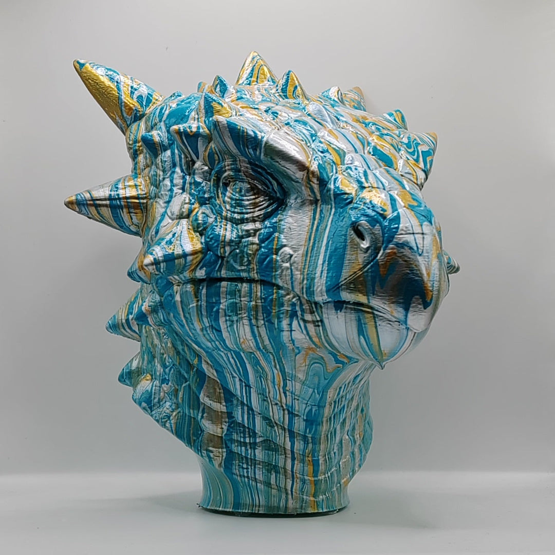 Ankylosaurus Head – Hand Painted