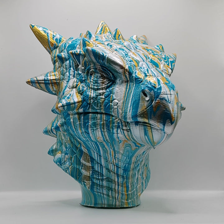 Ankylosaurus Head – Hand Painted