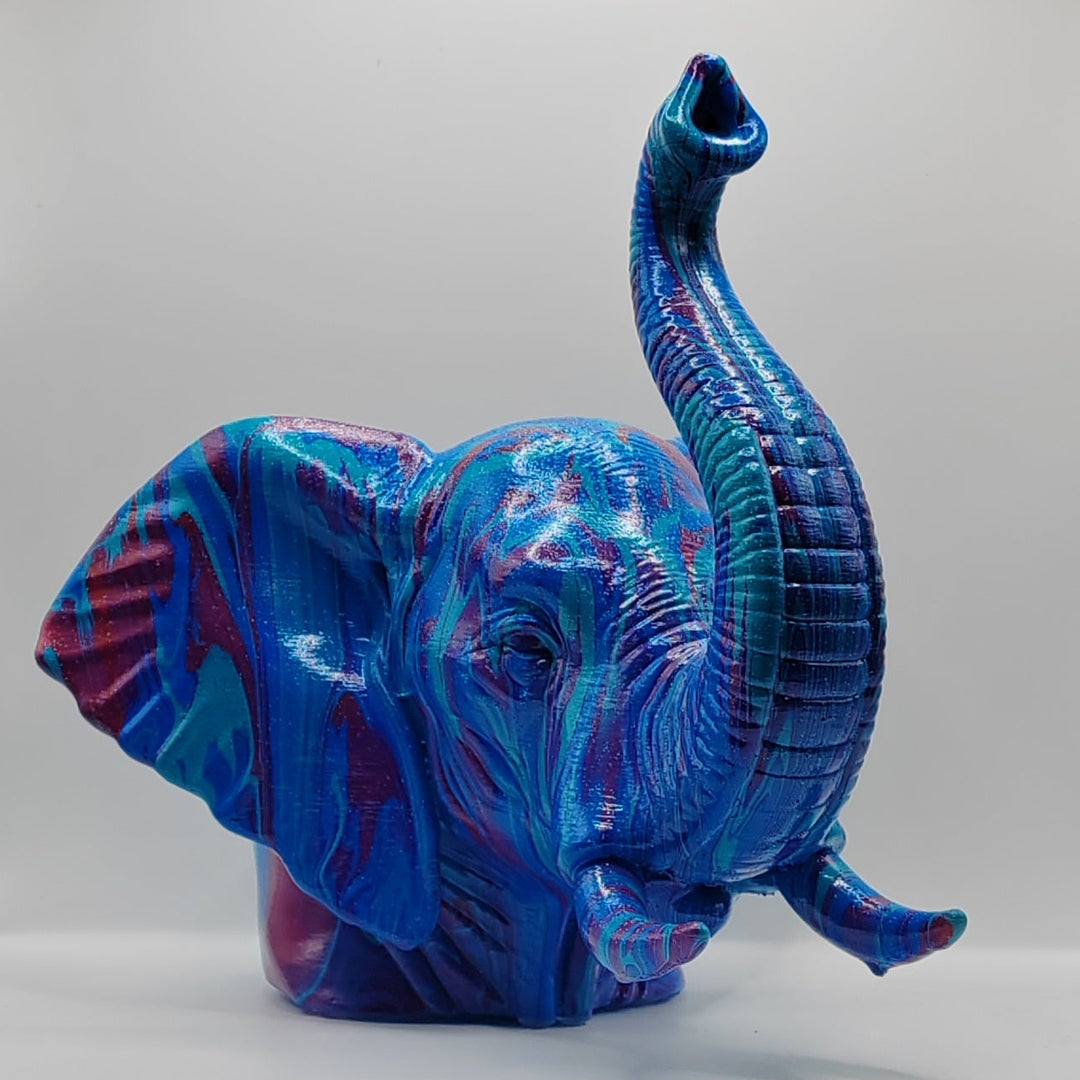 African Elephant Head – Hand Painted