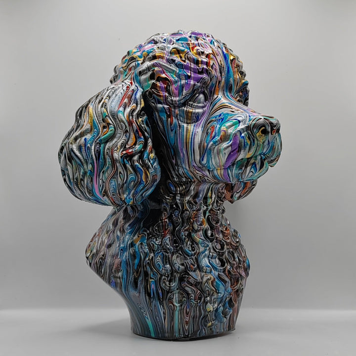 Miniature Poodle Head – Hand Painted