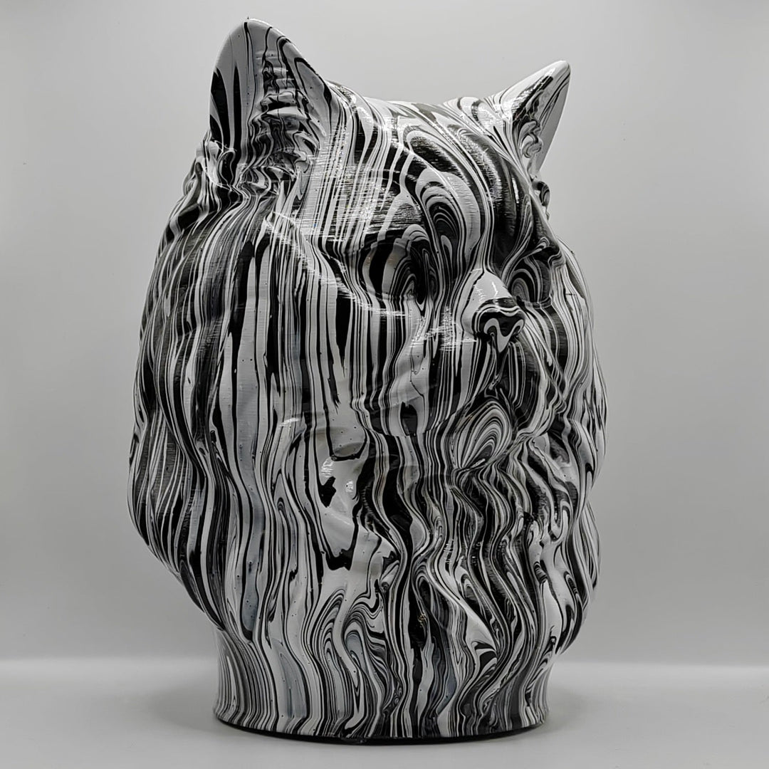 British Longhair Head – Hand Painted