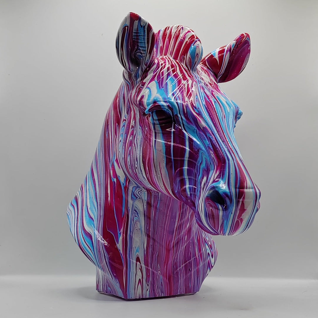 Zebra Head – Hand Painted