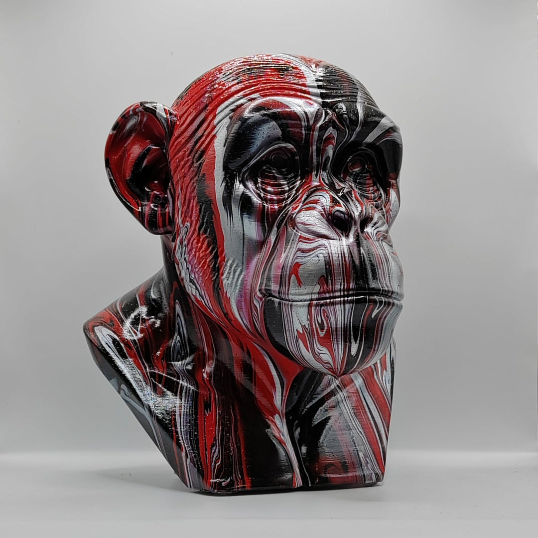 Chimpanzee Head – Hand Painted