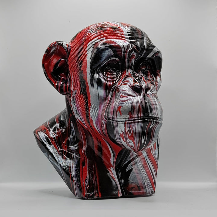 Chimpanzee Head – Hand Painted