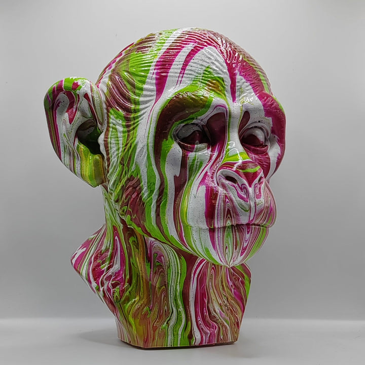 Squirrel Monkey Head – Hand Painted
