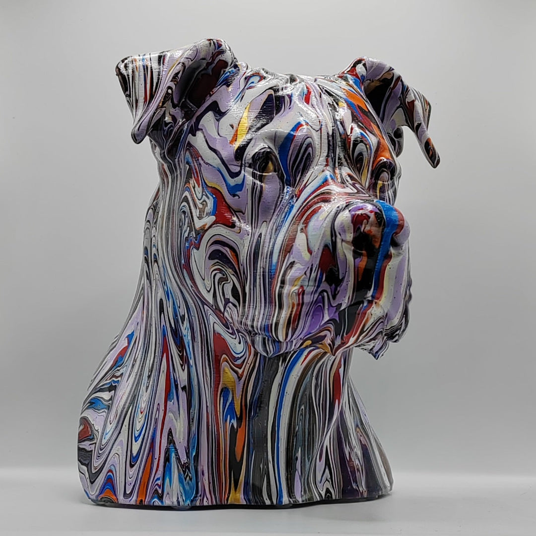 Pitbull (XL) Head – Hand Painted