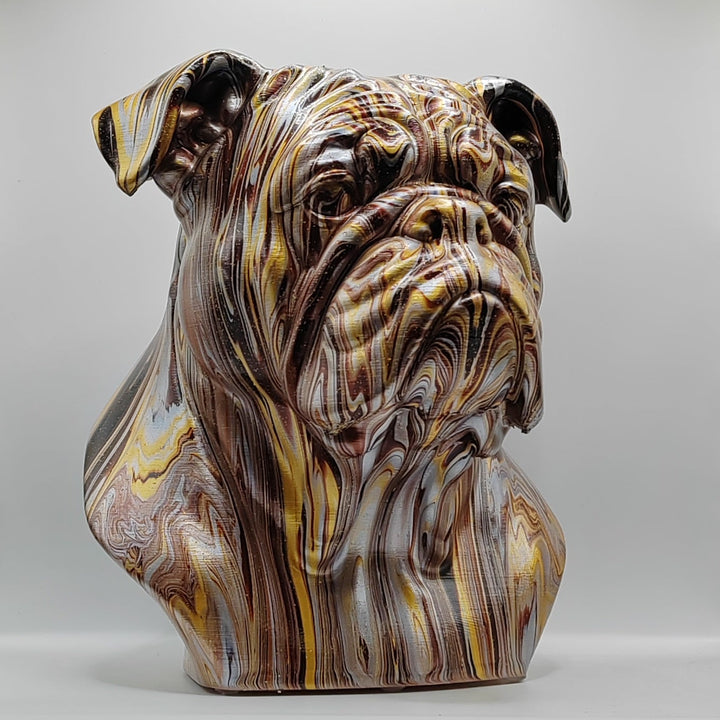 English Bulldog Head – Hand Painted