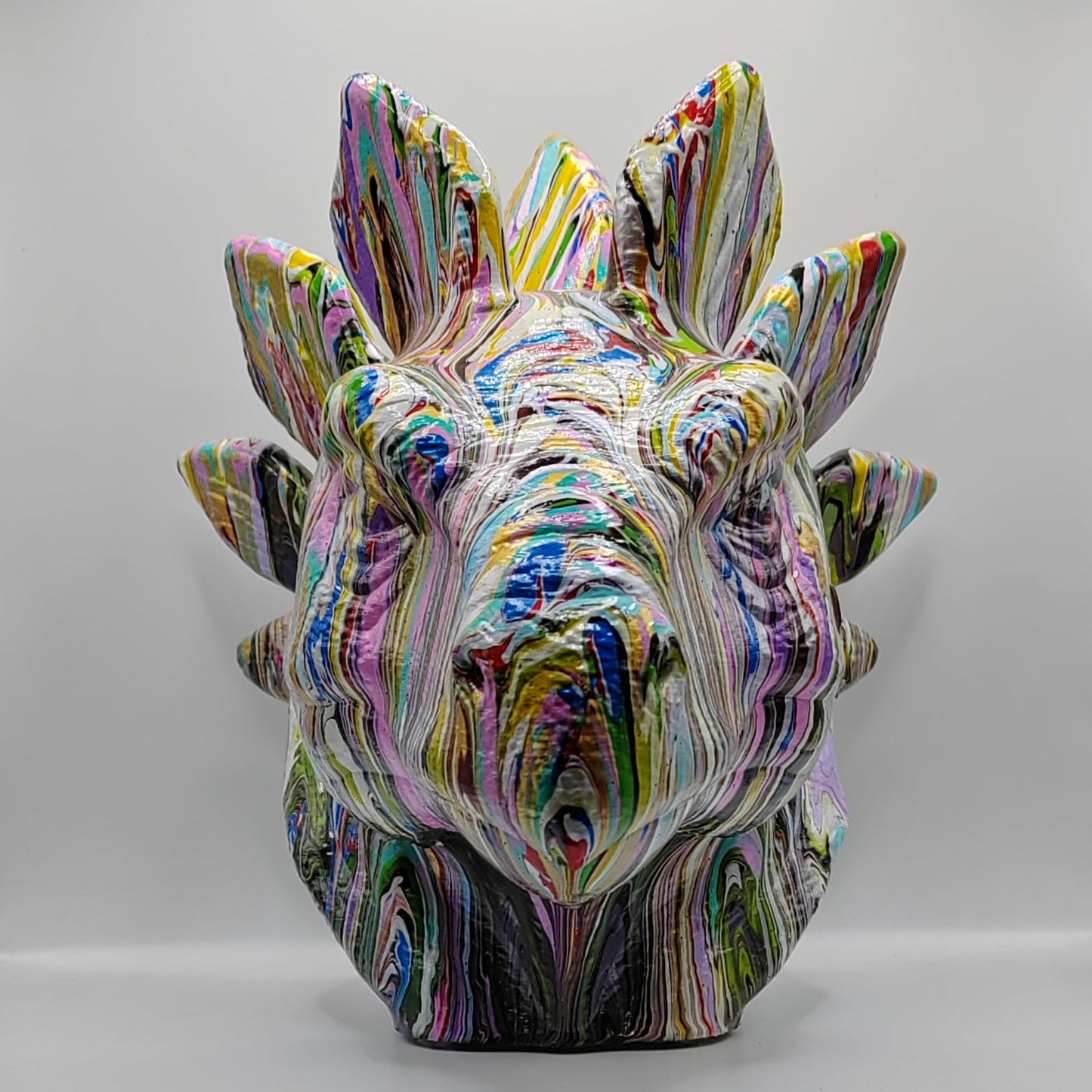 Stegosaurus Head – Hand Painted