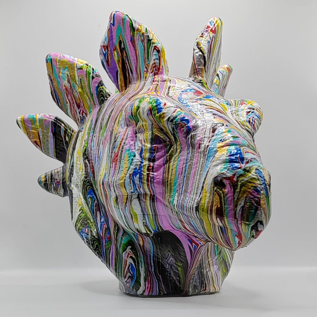 Stegosaurus Head – Hand Painted