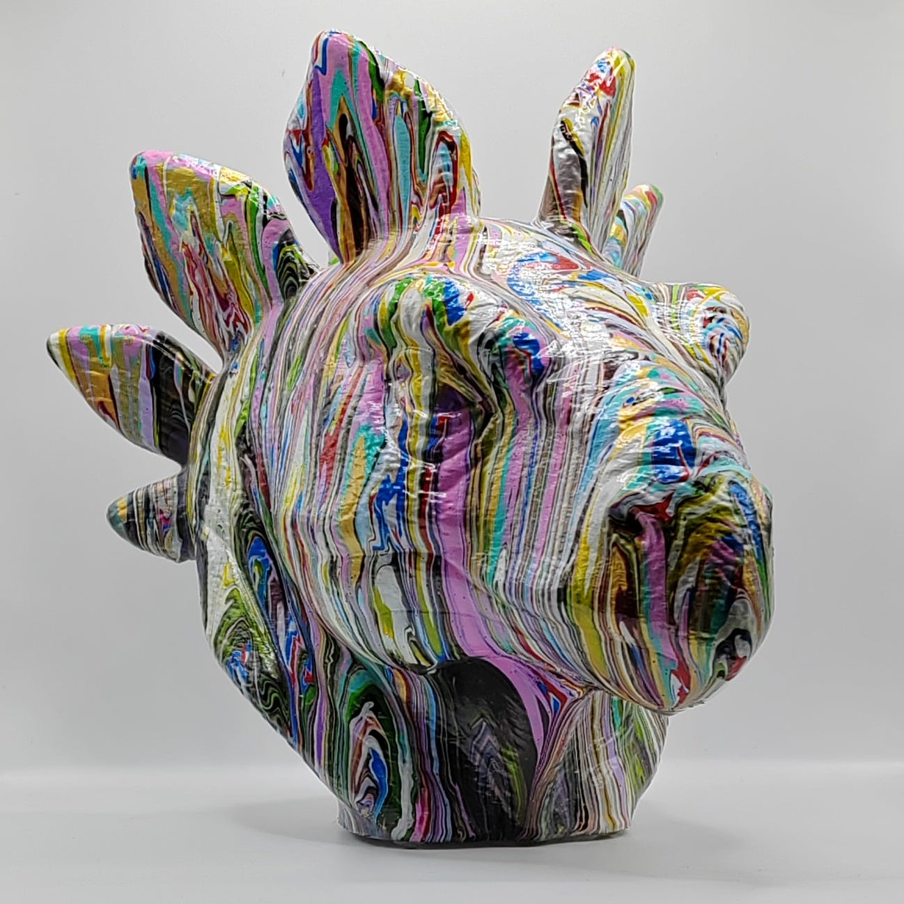 Stegosaurus Head – Hand Painted