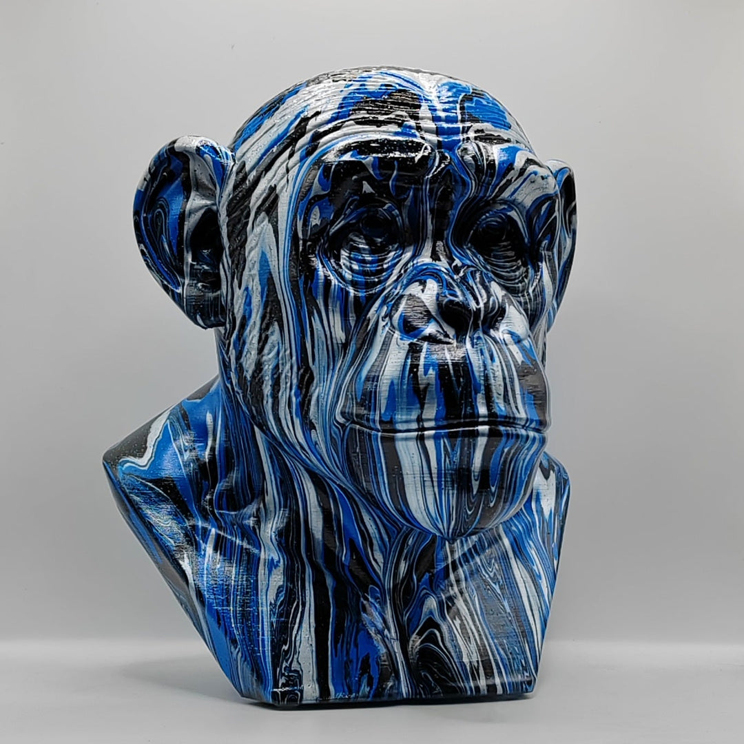 Chimpanzee Head – Hand Painted