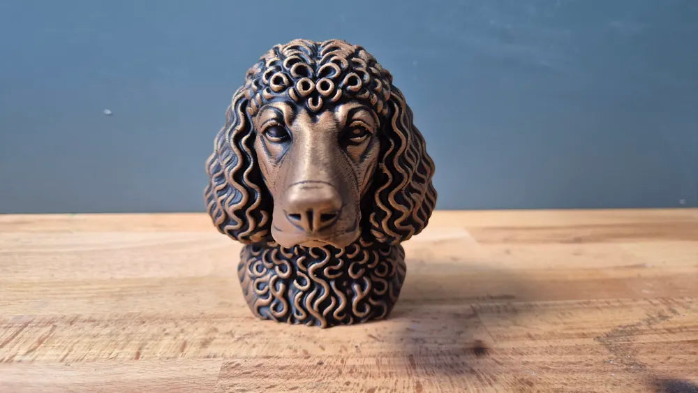 Irish Water Spaniel Head – Hand Painted