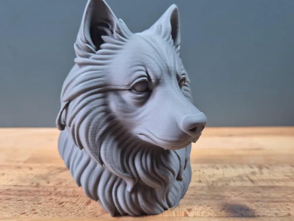 Keeshond Head – Hand Painted