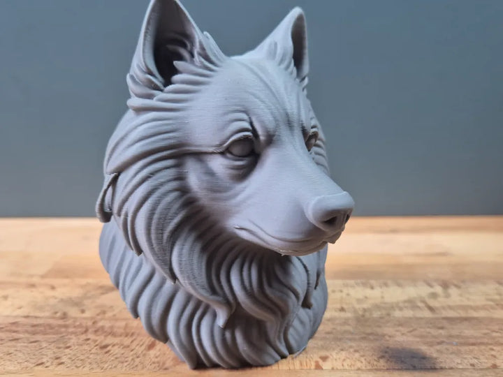 Keeshond Head – Hand Painted