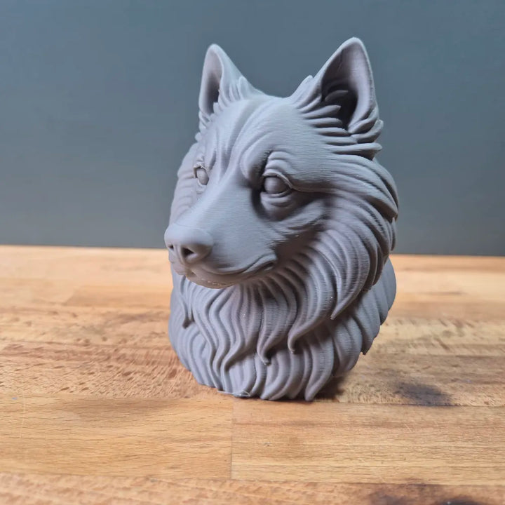 Keeshond Head – Hand Painted