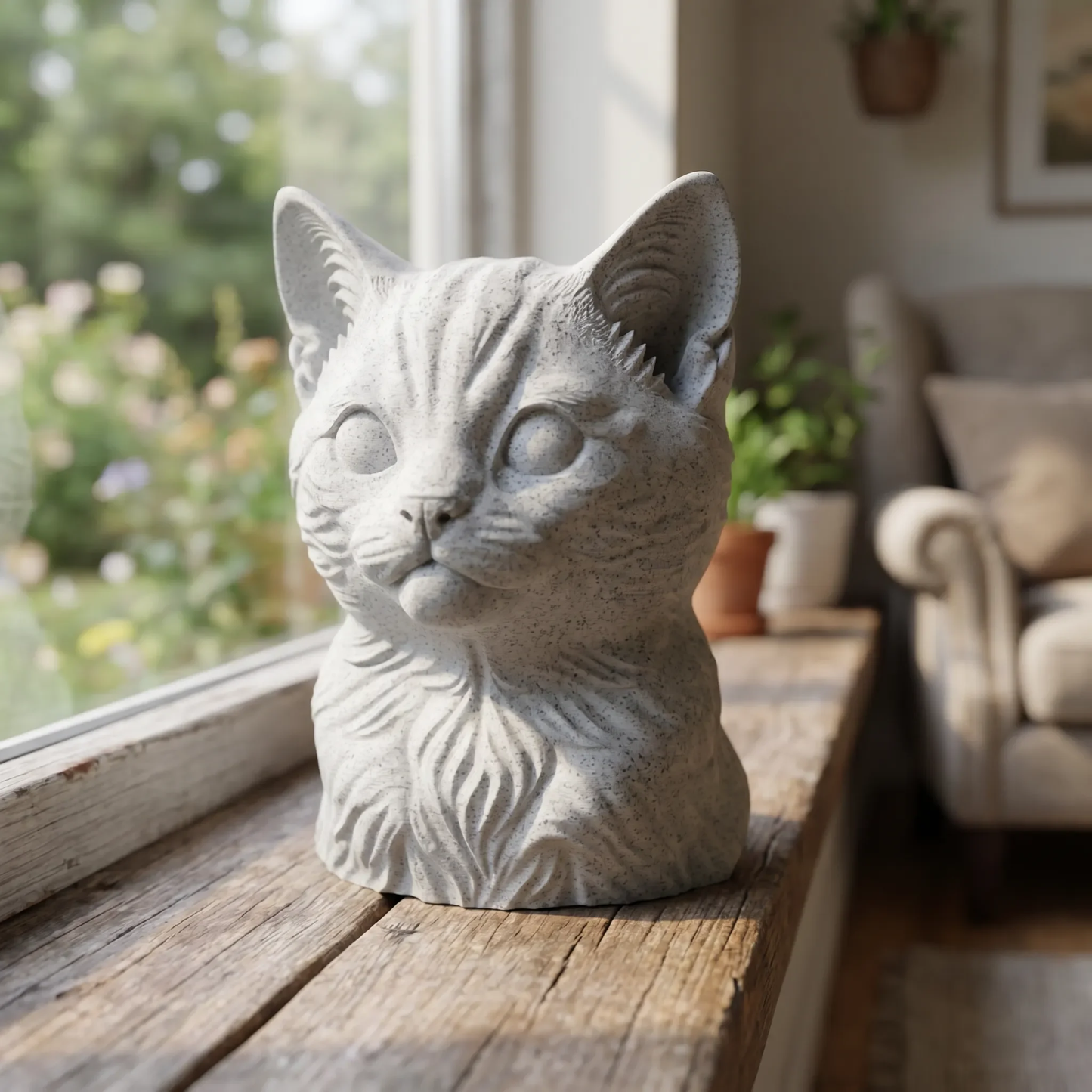 Cat Heads - Stone Style Heads