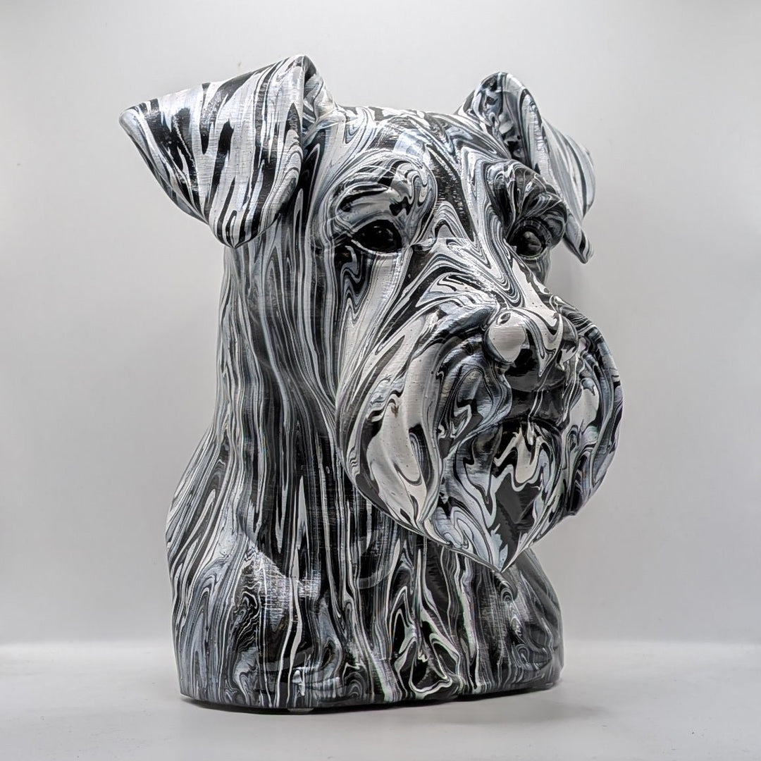 Miniature Schnauzer Head – Hand Painted