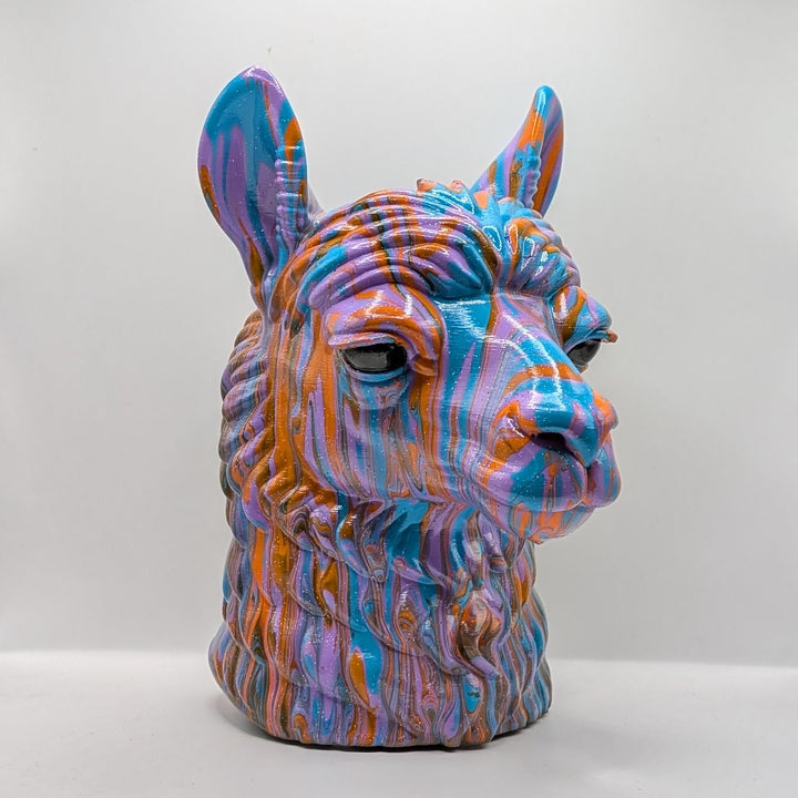 Llama Head – Hand Painted