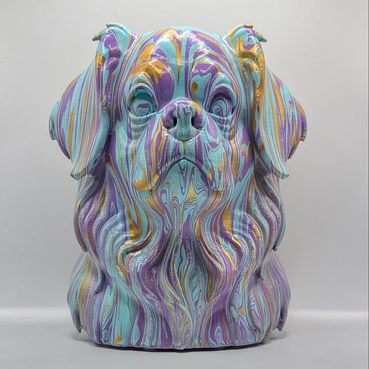 Tibetan Spaniel Head – Hand Painted
