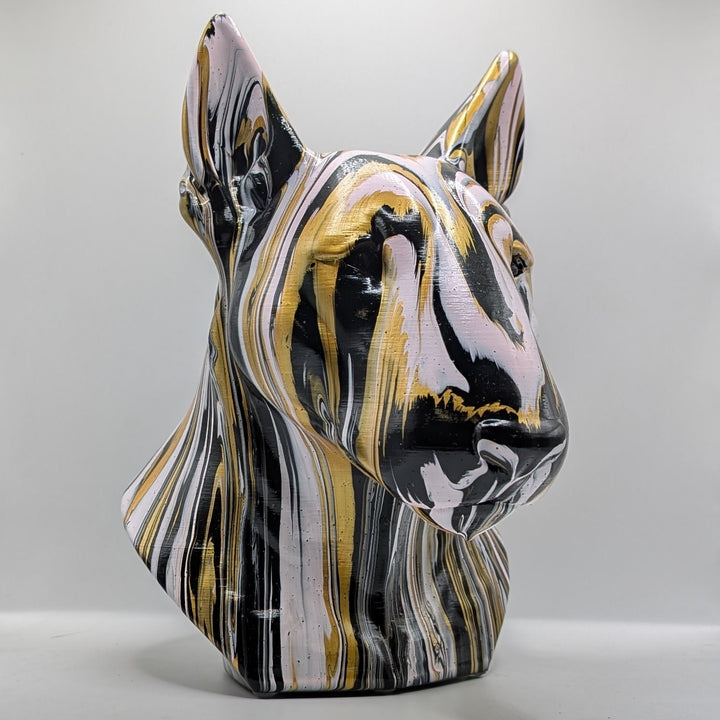 English Bull Terrier Head – Hand Painted