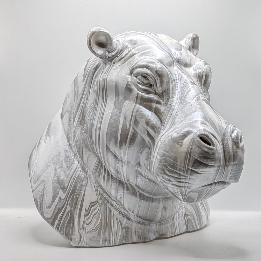 Hippopotamus Head – Hand Painted