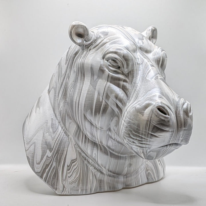 Hippopotamus Head – Hand Painted
