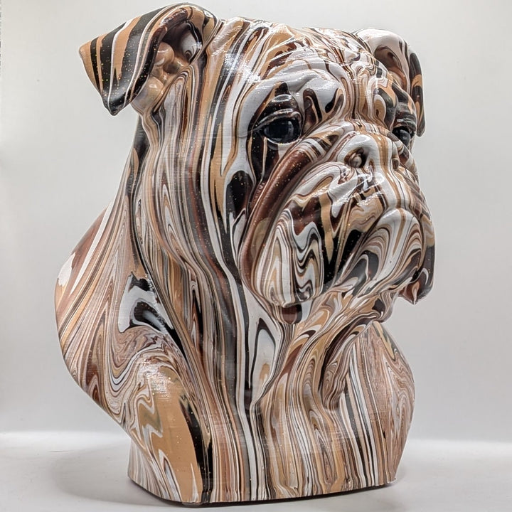 English Bulldog Head – Hand Painted