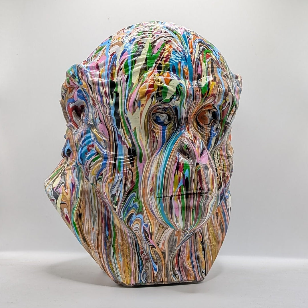 Gibbon Head – Hand Painted
