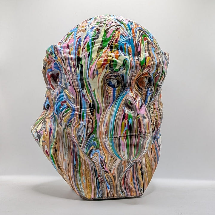 Gibbon Head – Hand Painted