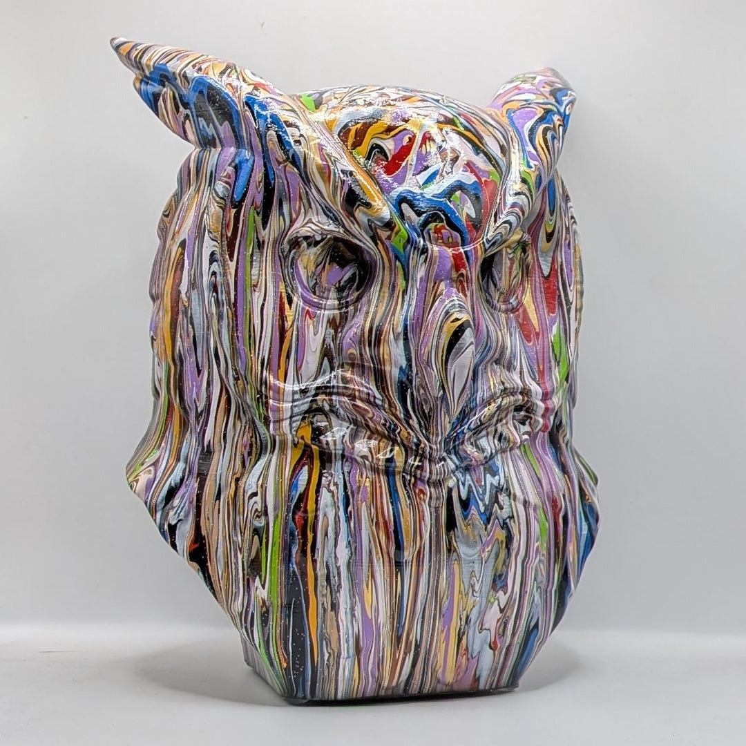 Owl Head – Hand Painted